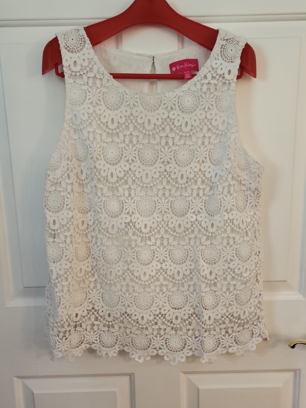 Lilly Pulitzer White Crochet Lace Tank Top